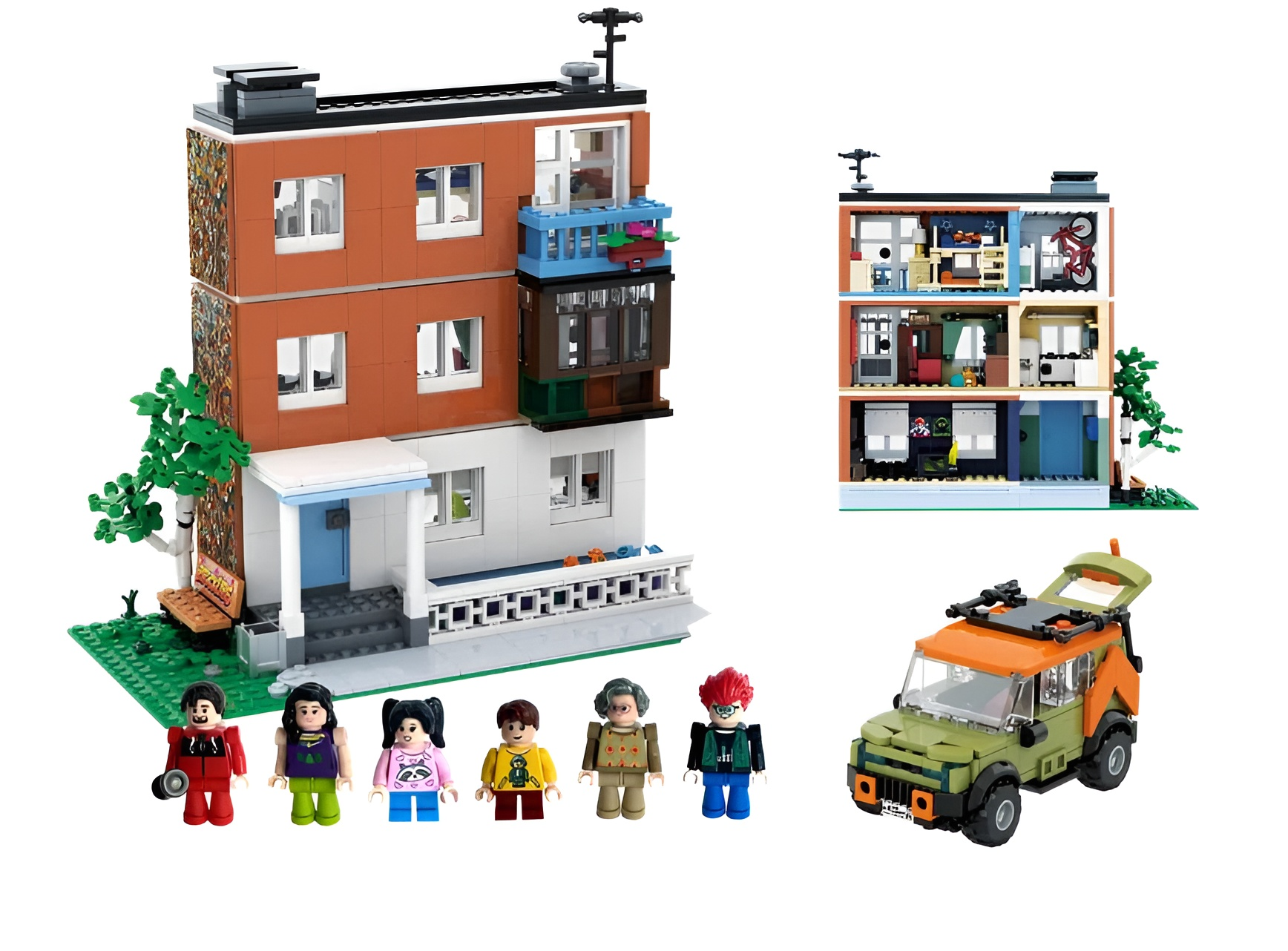 Конструктор brick labs Жилой дом Бриксити из мини-блоков 1097 дет. - фото 2