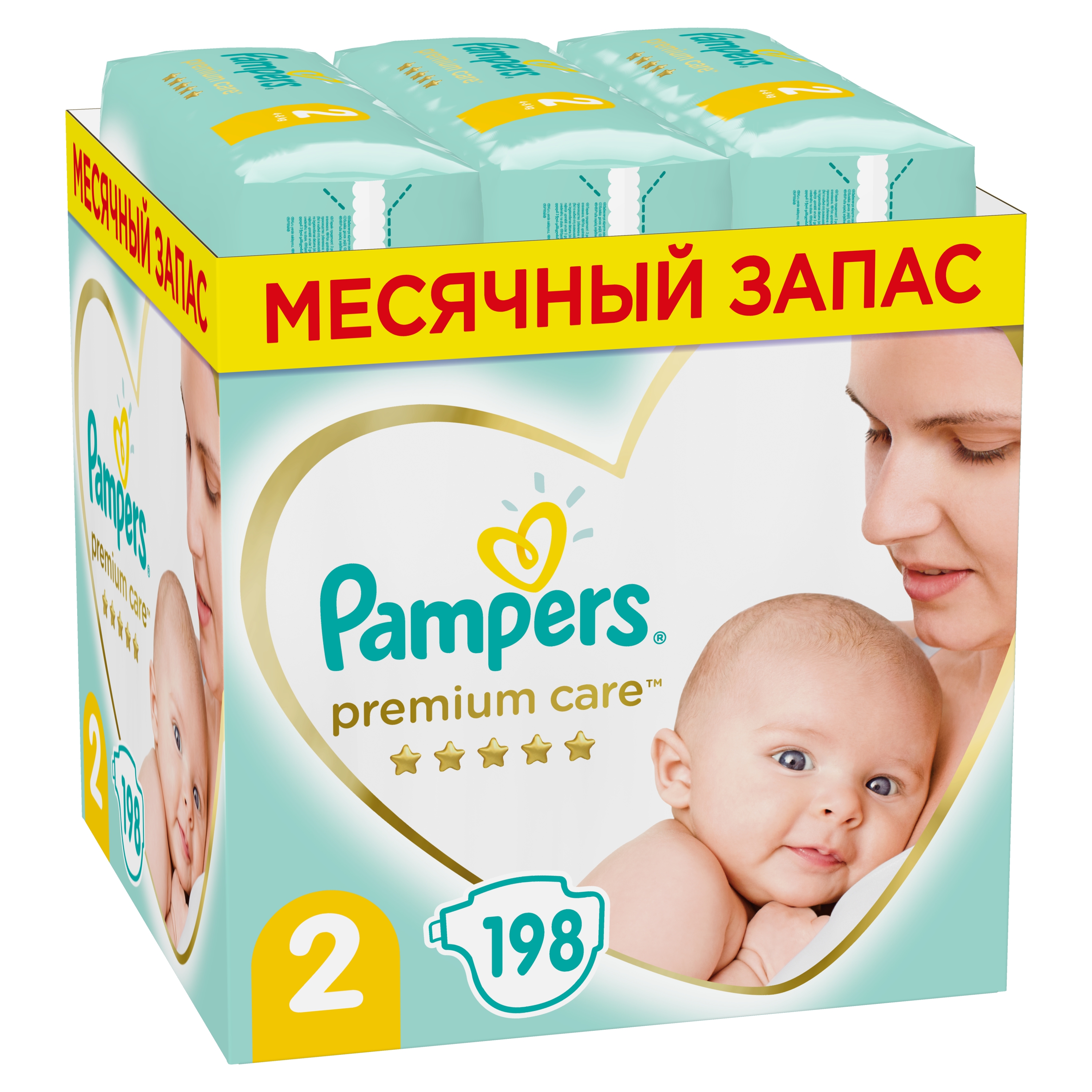 Подгузники Pampers Premium Care 2 (4-8 кг) 198 шт. - фото 2