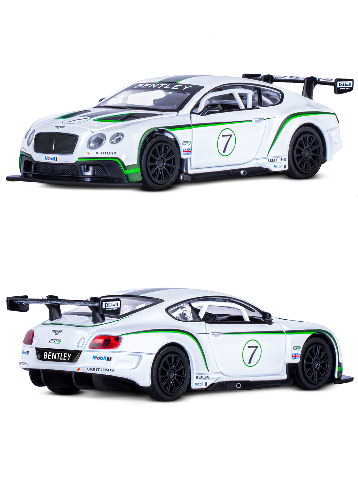 Автомобиль АВТОпанорама Bentley Continental GT3 1:32 JB1251315 - фото 7