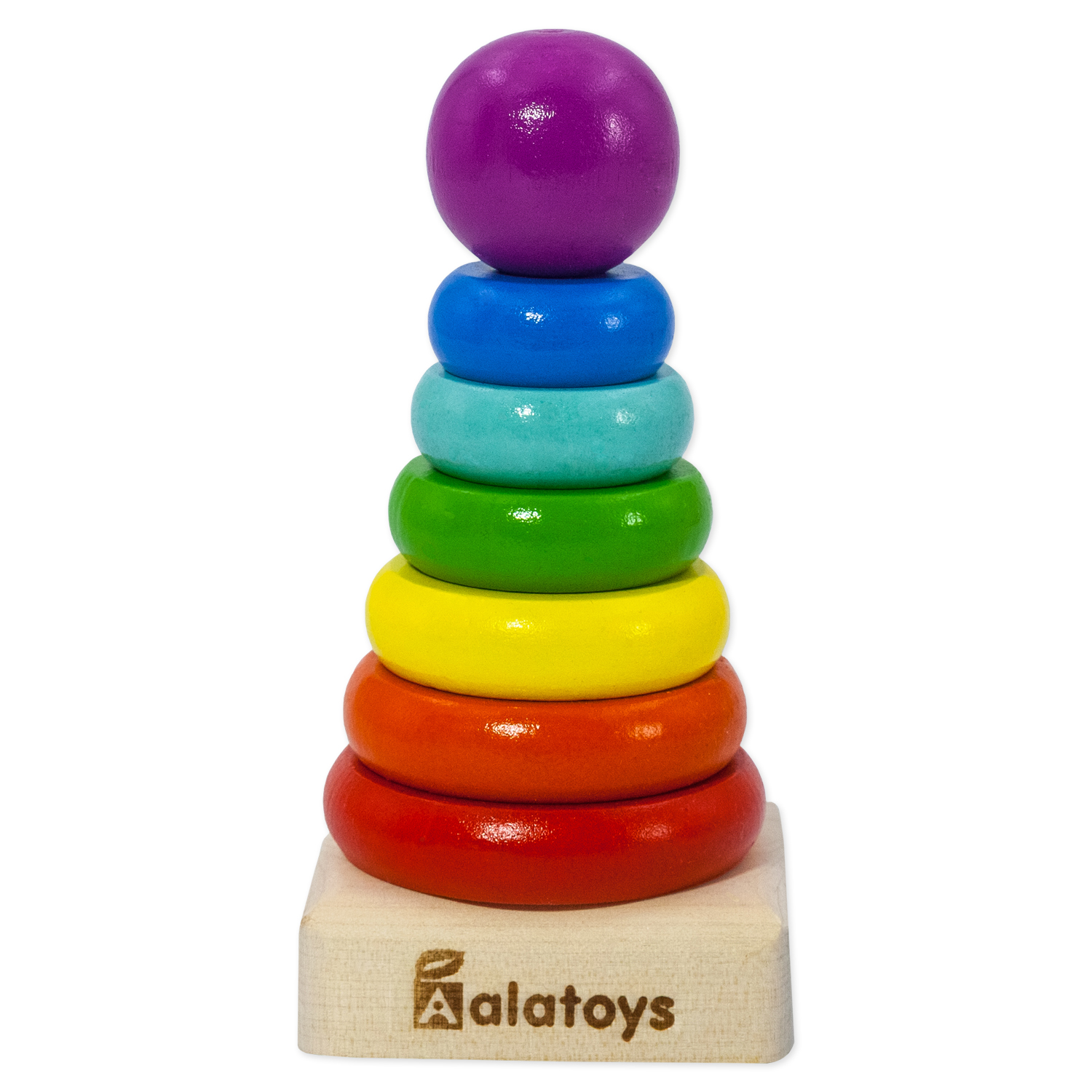 Игрушка Alatoys пирамидка Сортер Монтессори (7 деталей) - фото 12
