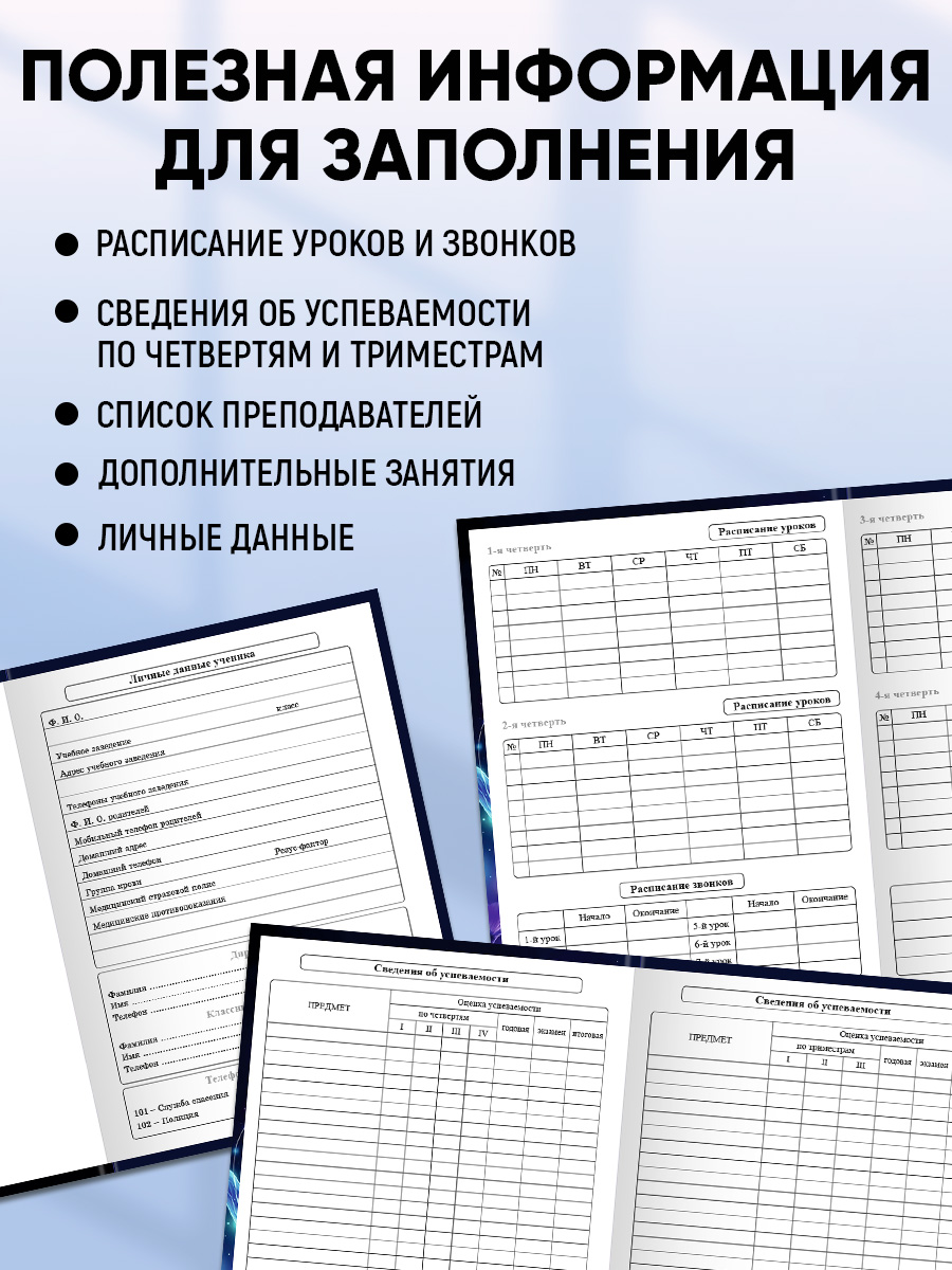 Дневник школьный 40листов Prof-Press универсальный - фото 4