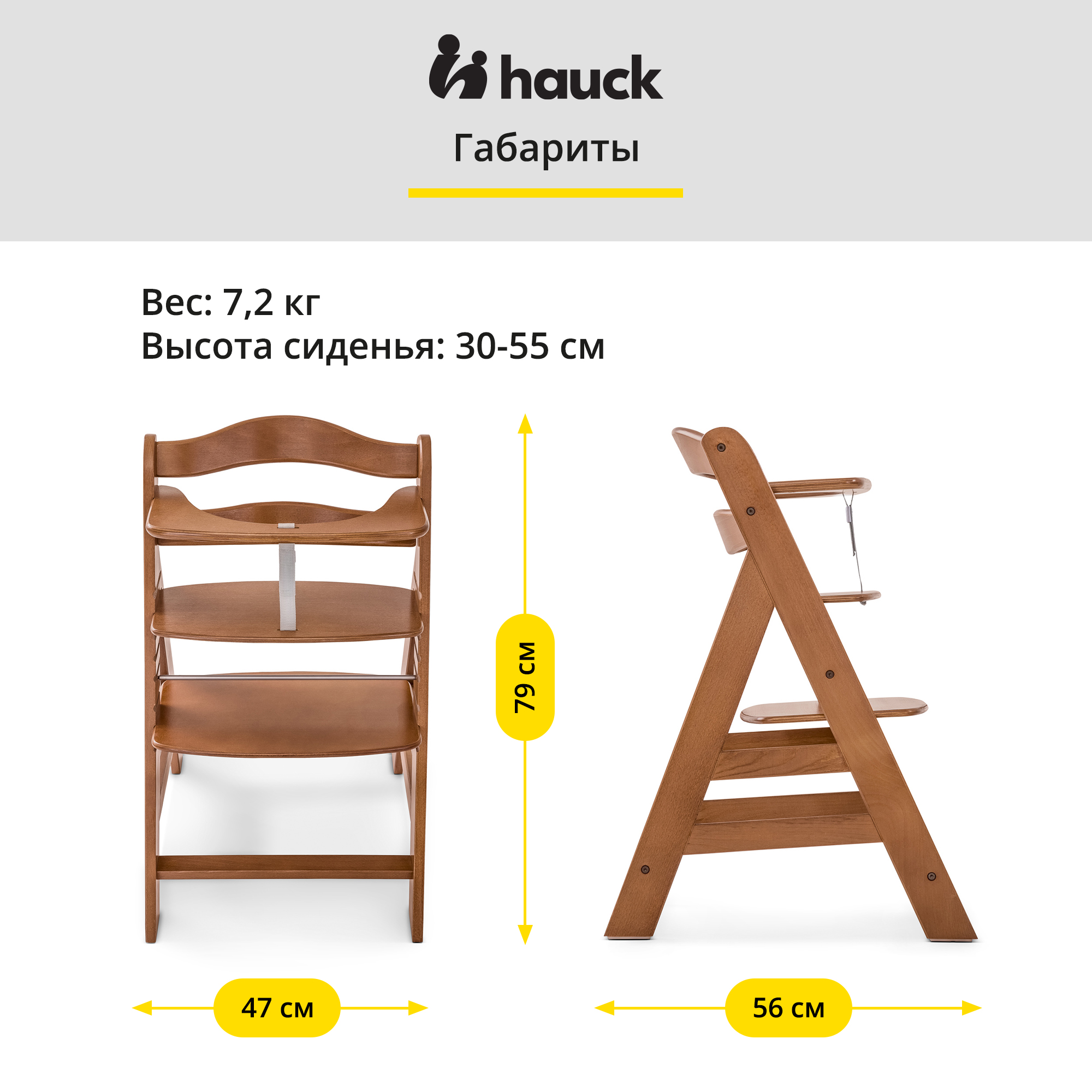 Стульчик для кормления Hauck Alpha трансформер - фото 8