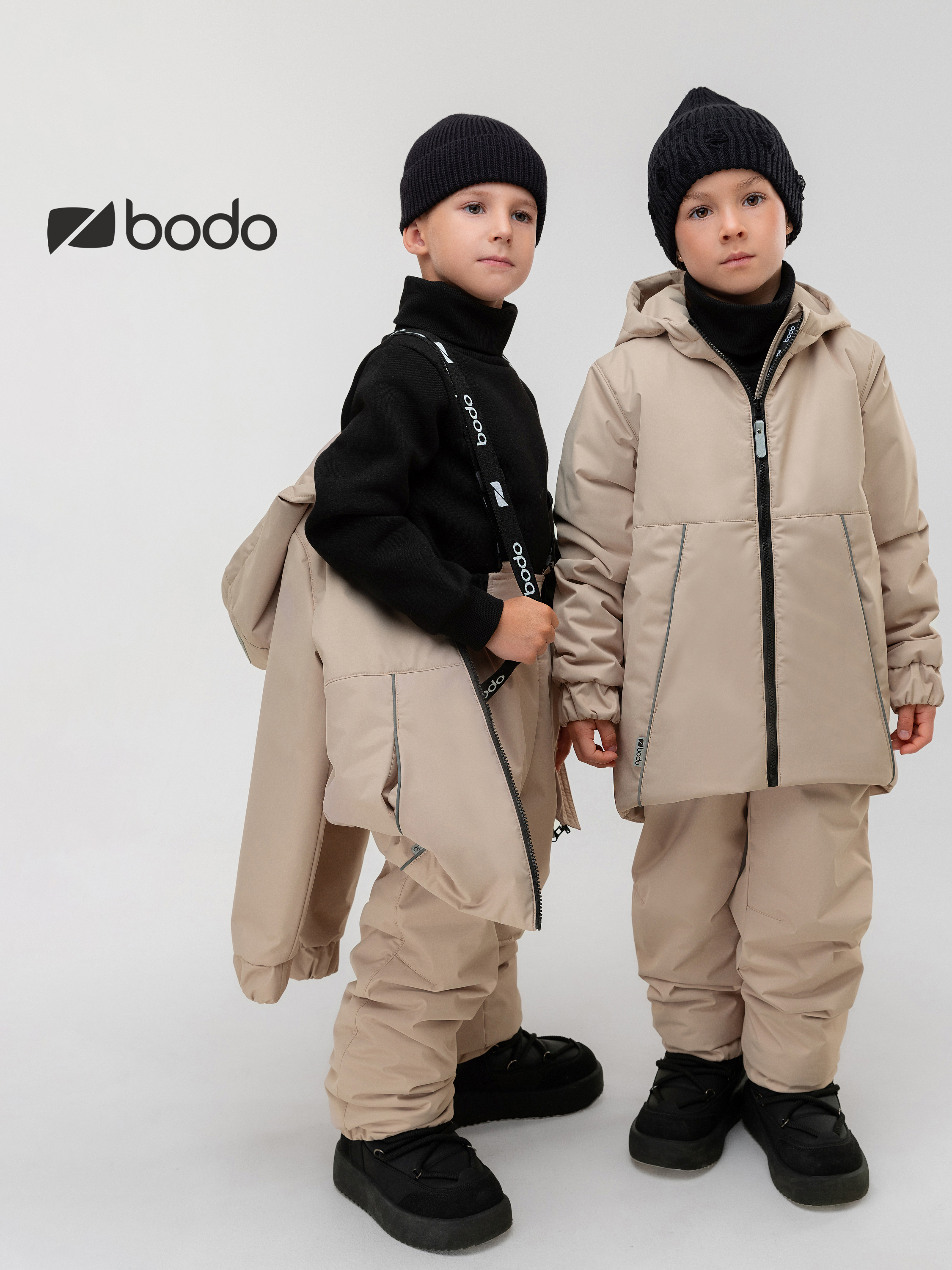 Куртка и полукомбинезон Bodo 32-46МU_бежевый - фото 2