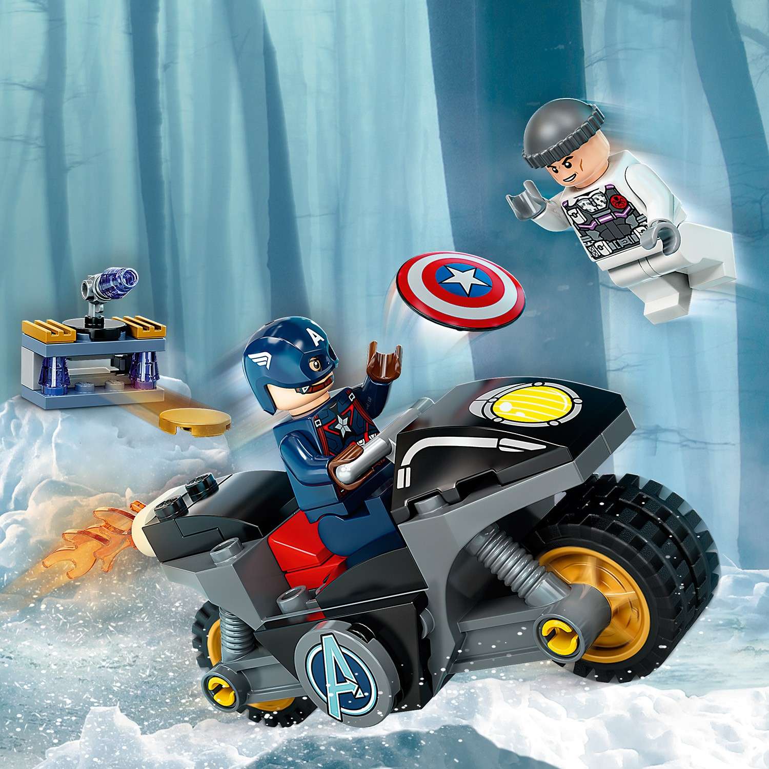Конструктор LEGO Marvel Super Heroes Капитан Америка vs Гидра блочный - фото 4