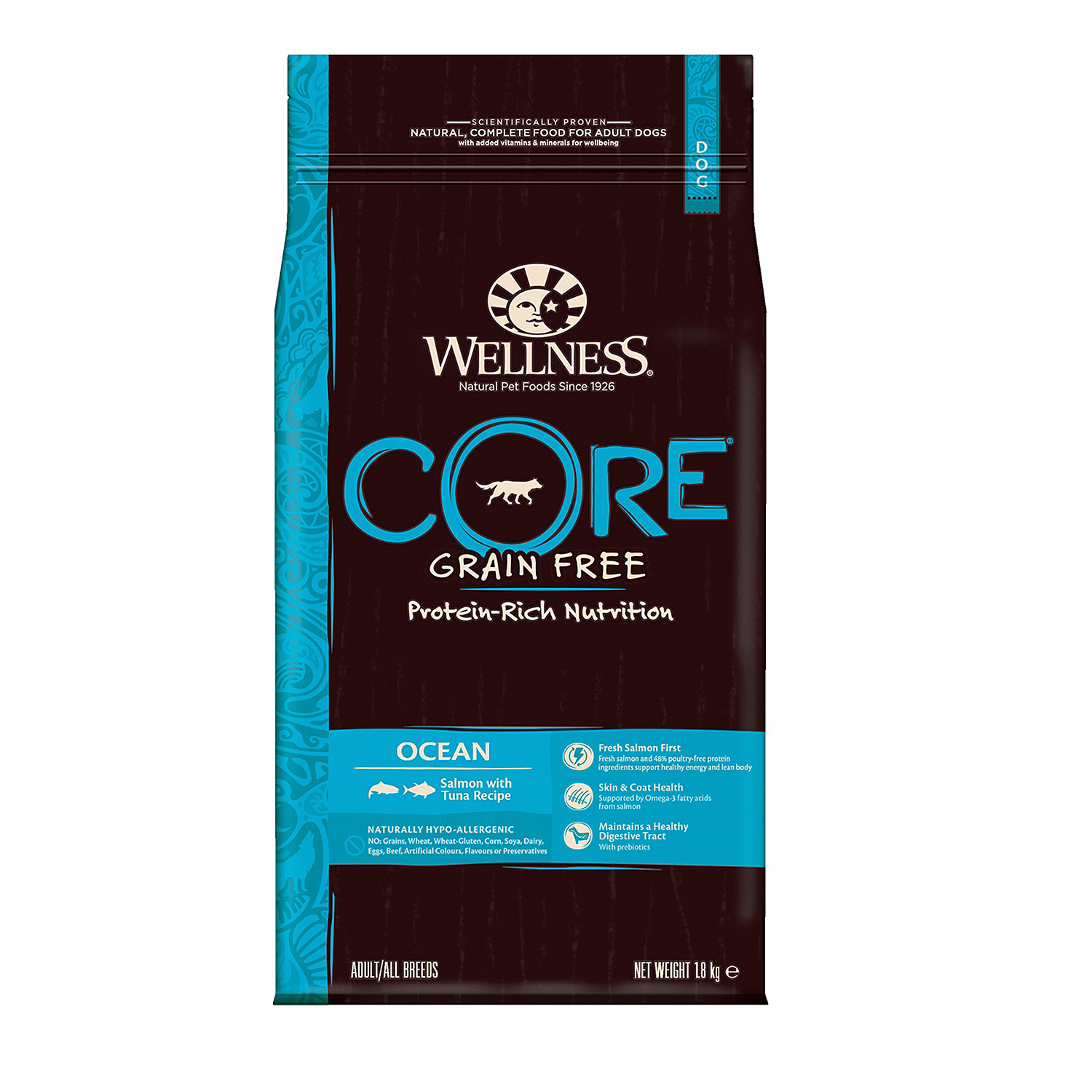 Корм для взрослых собак Wellness CORE 1.8кг лосось-тунец для средних и крупных - фото 2