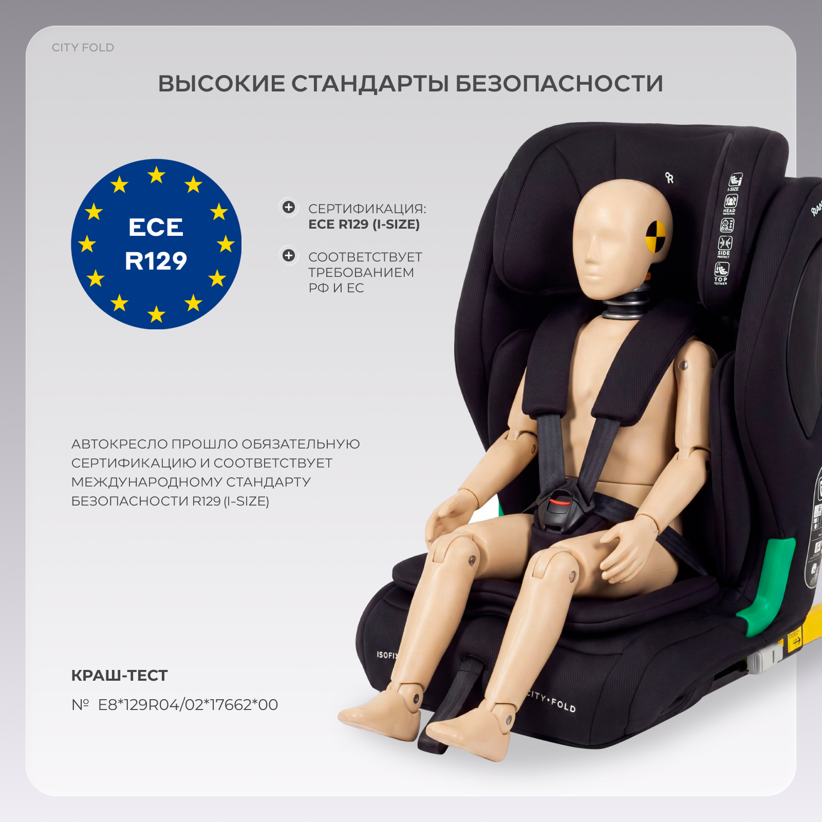 Автокресло Rant City+Fold Isofix 1/2/3 (9-36 кг) черный - фото 10