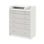 Комод пеленальный Aton Maks белый премиум серый