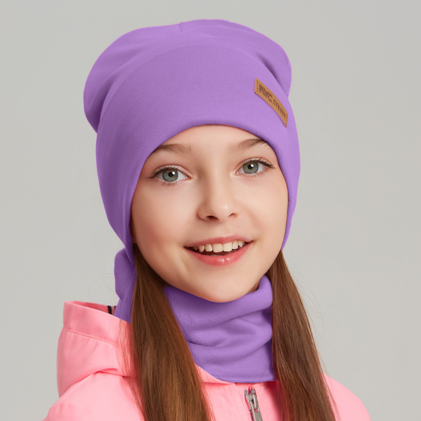 Шапка и снуд KUBRIO NYC-H-68-SPRotvG-Purp - фото 3