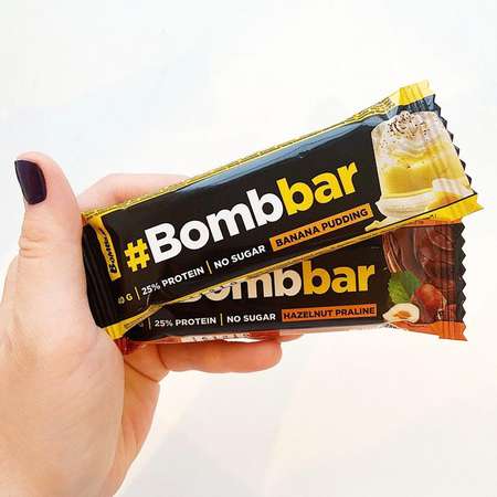 Батончик Bombbar протеиновый Банановый пудинг в шоколаде 40г
