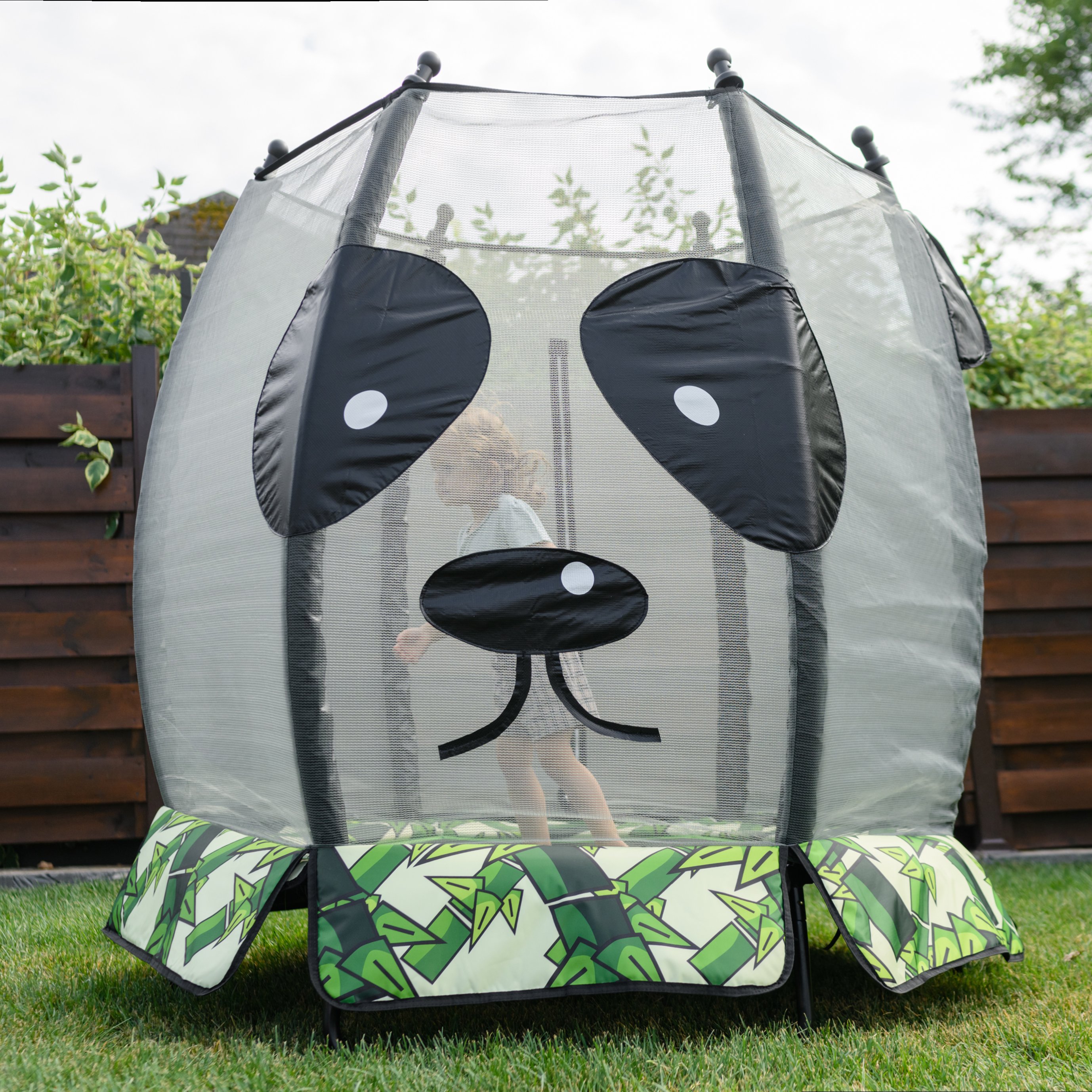 Батут детский каркасный UNIX line 4.6 ft Panda 140 cm - фото 11