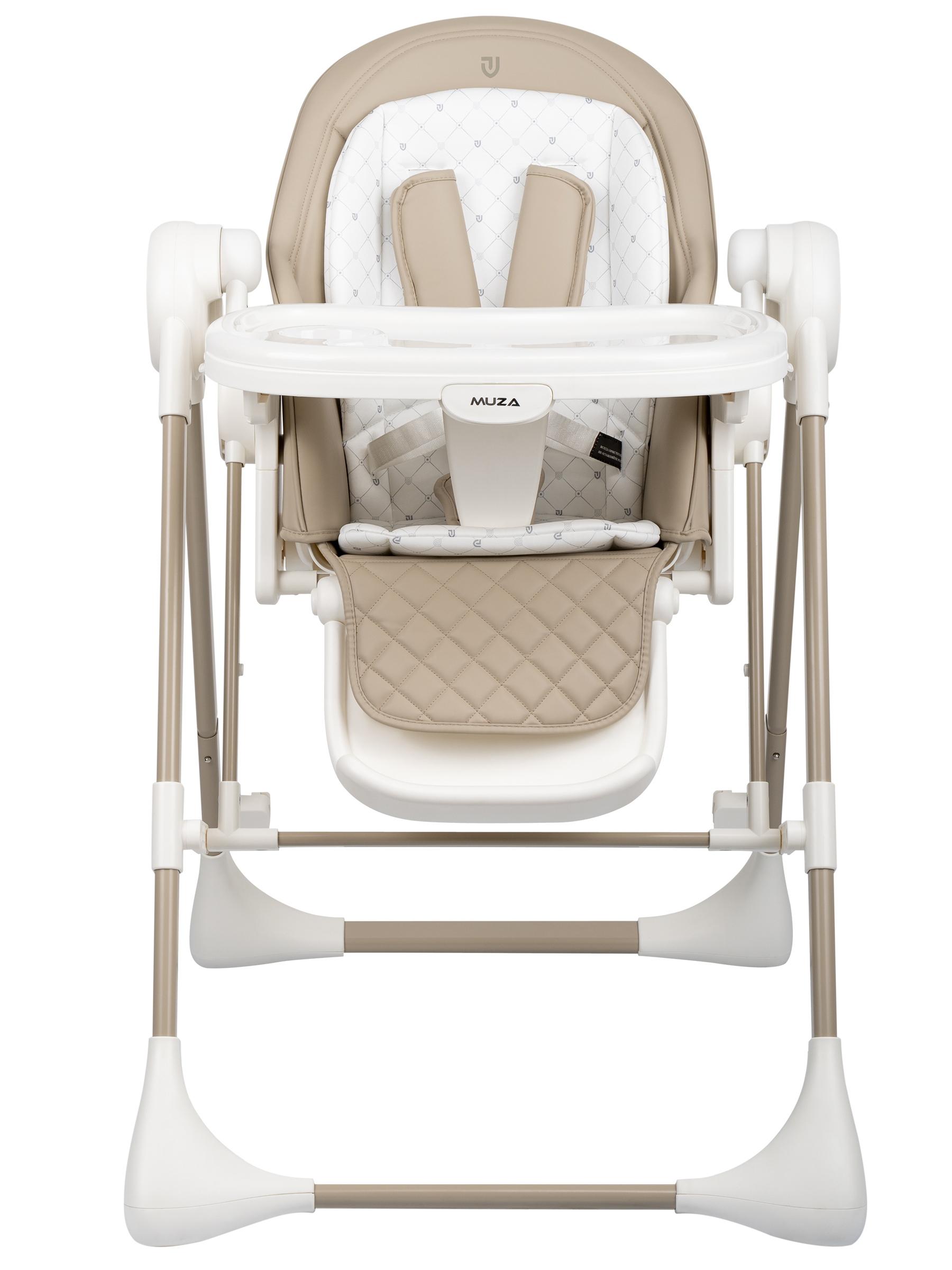 Стульчик для кормления JOVOLA Muza с функцией электрокачели серый - фото 4