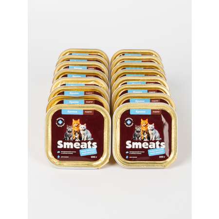 Корм для кошек влажный Smeats кролик/паштет 100 г 6 шт.