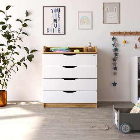 Пеленальный комод aton baby furniture Комод Сириус-2 Wood 804 дуб сонома