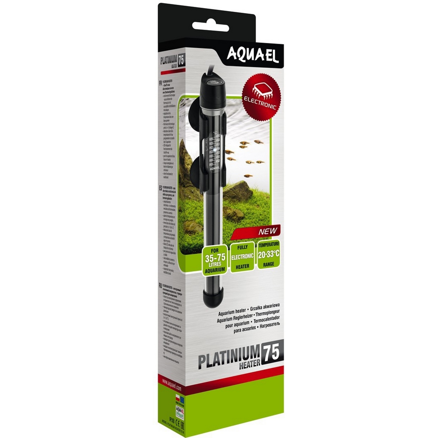 Нагреватель для аквариумов AQUAEL Platinium Heater 75Вт 121216 - фото 2