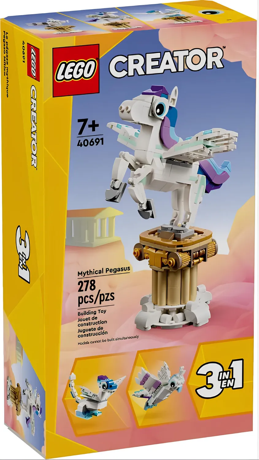 Изображение товара Конструктор LEGO Creator Мифический Пегас 3в1, яркий и творческий набор Изображение товара Конструктор LEGO Creator Мифический Пегас 3в1, яркий и творческий набор