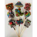 Пряник на палочке в шоколаде Царский пряник имбирный расписной