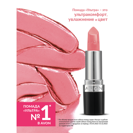 Увлажняющая губная помада AVON Ультра Twinkle Pink