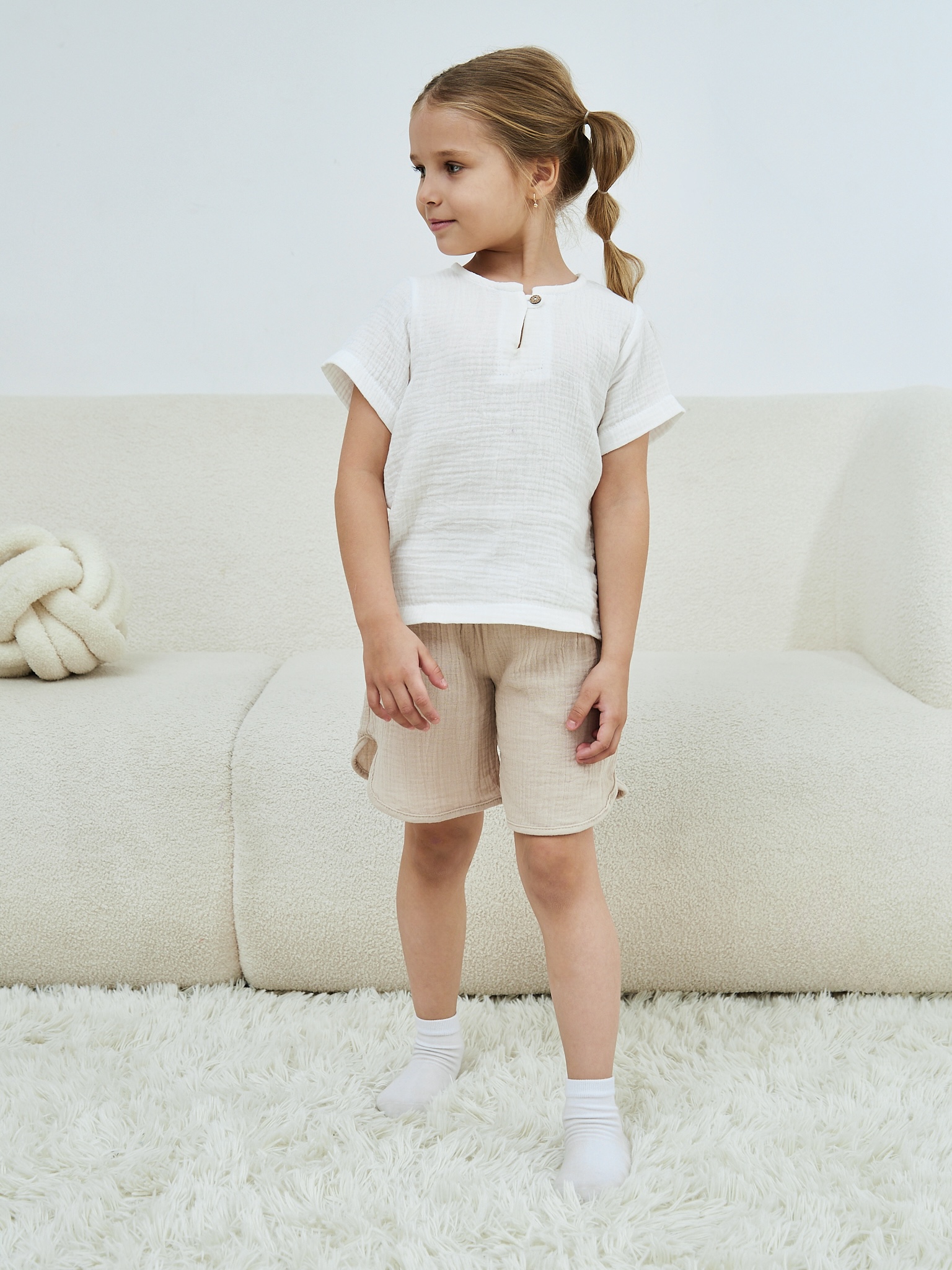 Шорты MOUN Шорты_муслин_бежевый - фото 17