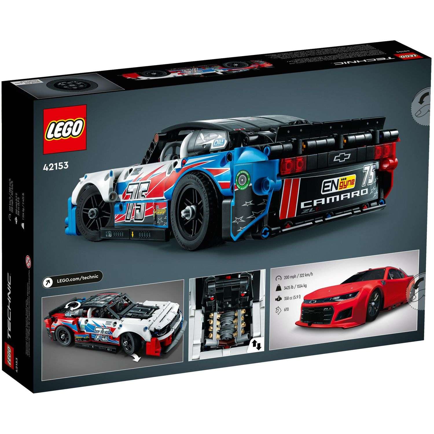 Конструктор LEGO Technic Nascar Chevrolet Camaro блочный - фото 7