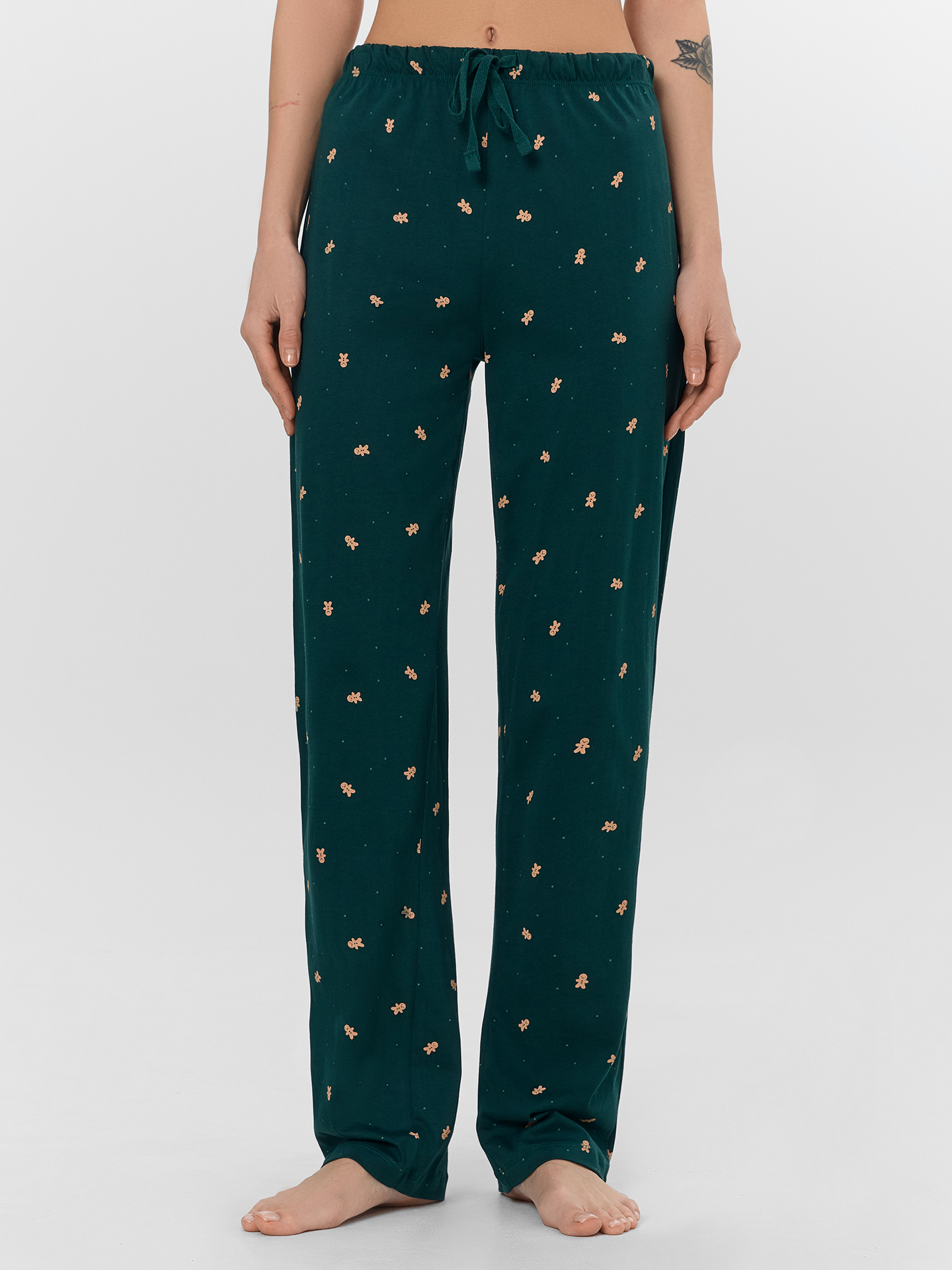 Брюки Mark Formelle (Марк Формэль) 532495/печеньки на т.зеленом - фото 1