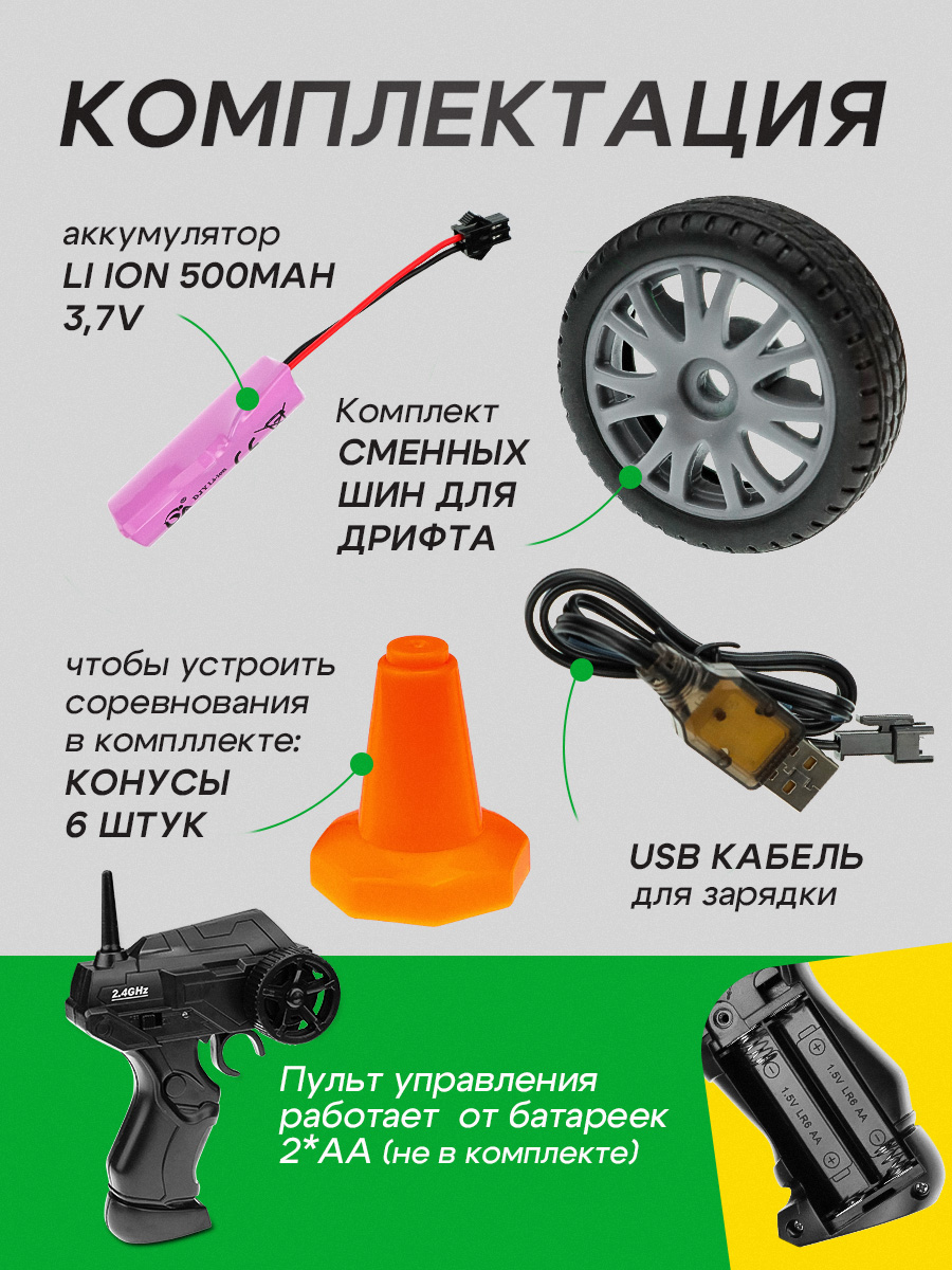 Автомобиль РУ Рыжий кот Драйв 1:24 - фото 4