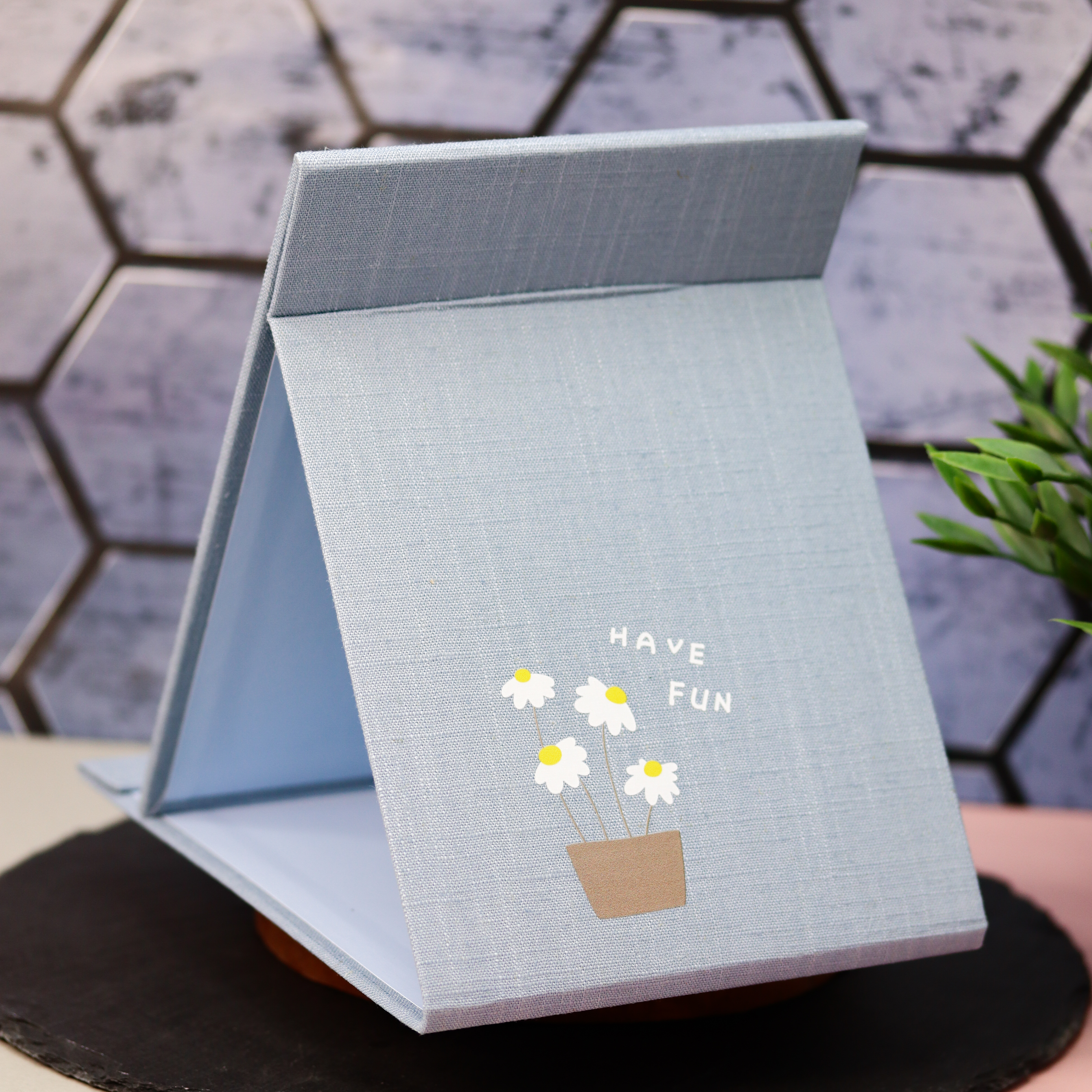 Зеркало настольное для макияжа iLikeGift Hello world blue - фото 2