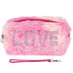 Косметичка LUKKY Love плюшевая 18х 10х 8 см