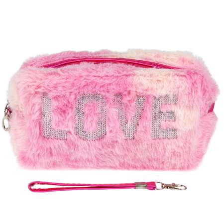 Косметичка LUKKY Love плюшевая 18х 10х 8 см