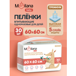 Пелёнки одноразовые MEDILANA 60х60 см 30 шт.