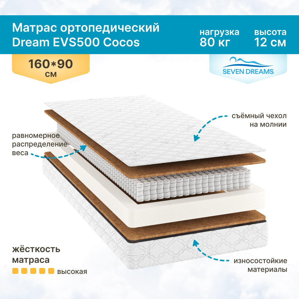 Матрас SEVEN DREAMS Dream 160х80 - фото 1