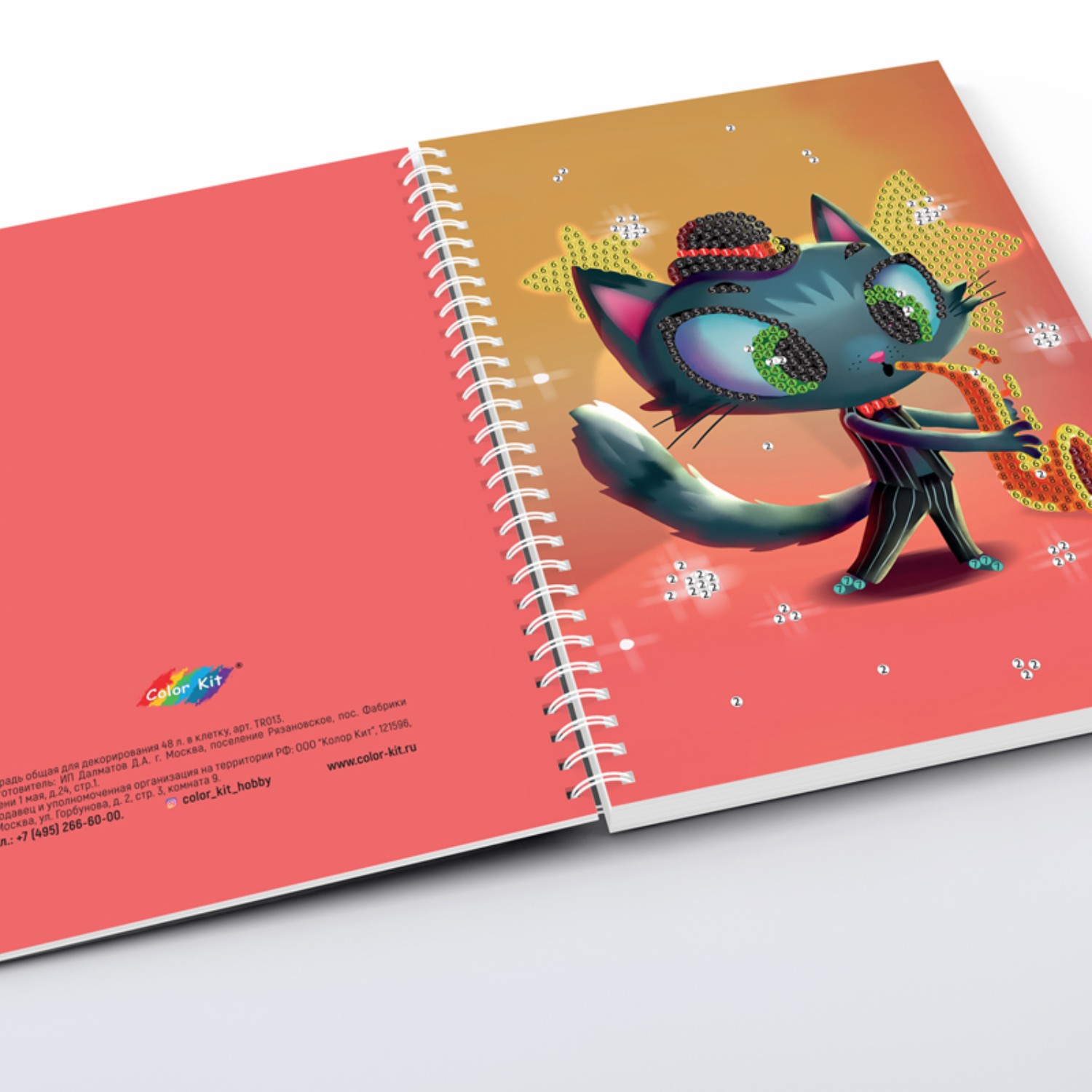 Алмазная мозаика Color Kit Кот-Трубач - фото 4