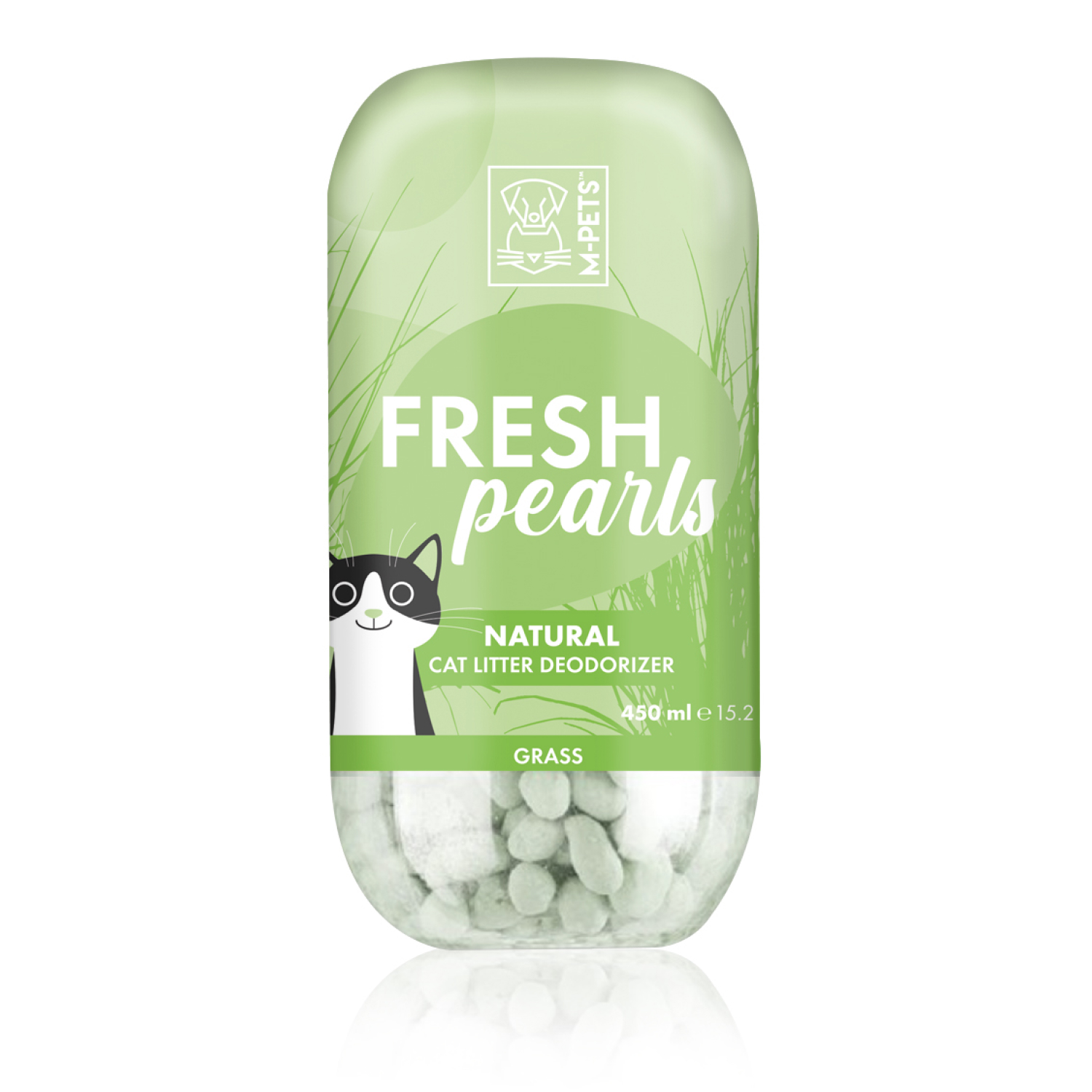 Гранулы для кошачьего туалета M-PETS Fresh Pearls травяной 450мл - фото 1