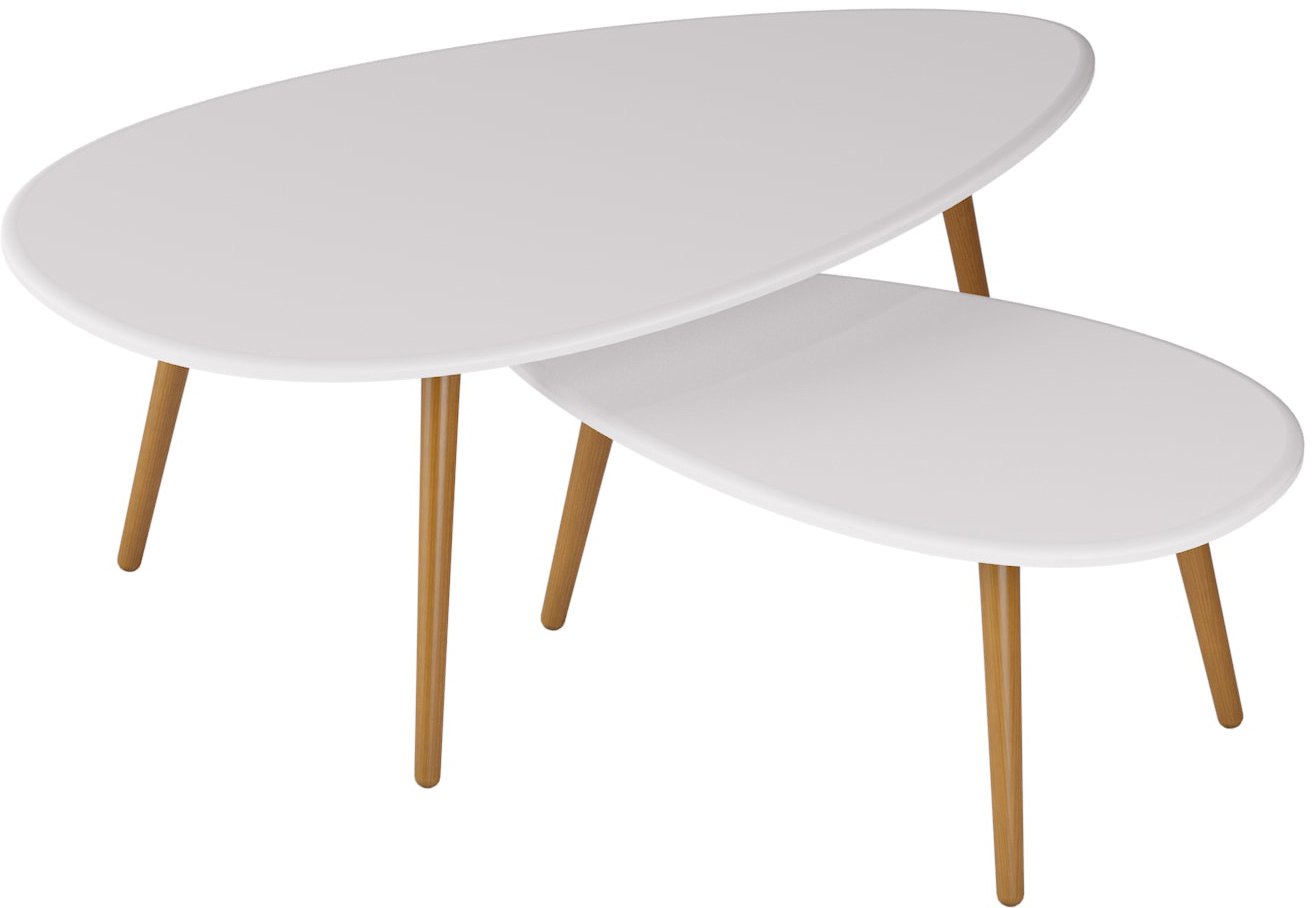 Стол журнальный КАЛИФОРНИЯ МЕБЕЛЬ Твинс белый - фото 1