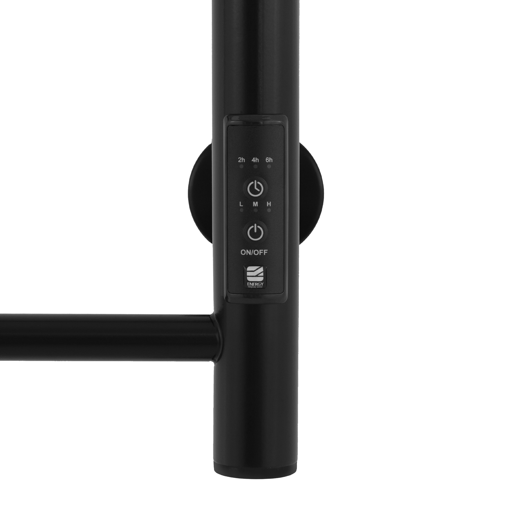 Полотенцесушитель электрический Energy ROUND 900x400 черный - фото 4