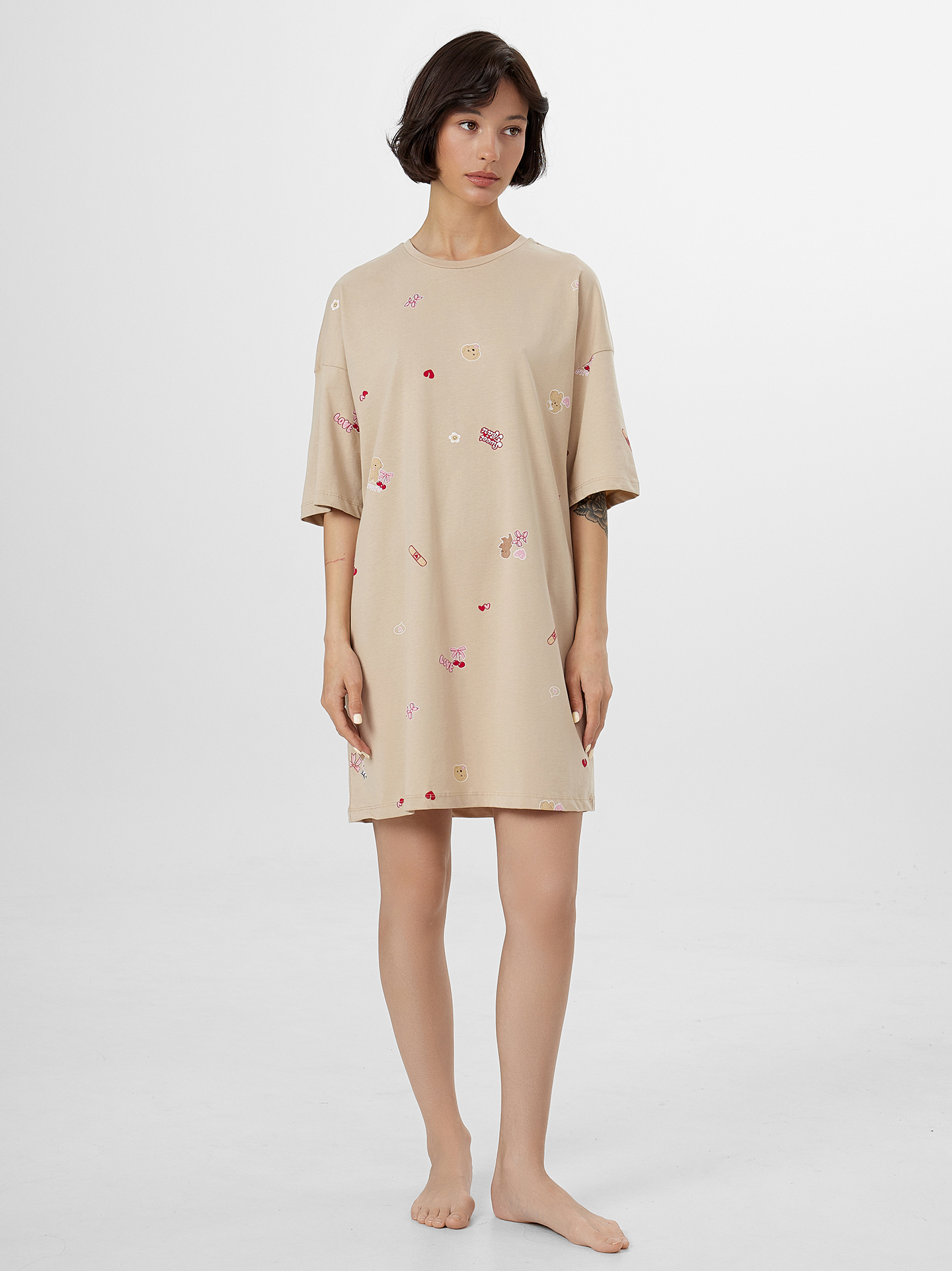 Сорочка ночная Mark Formelle (Марк Формэль) 512079/собачки на песочном - фото 1