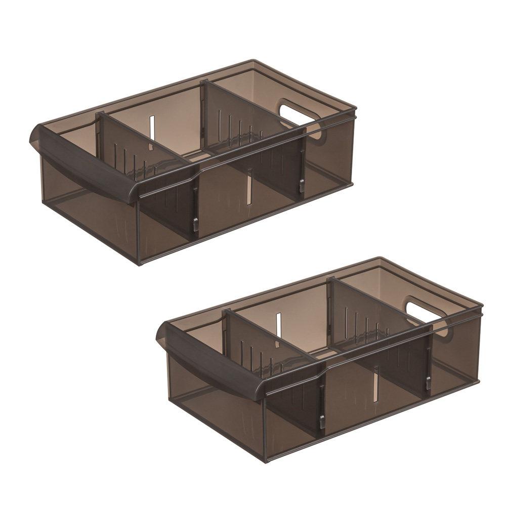 Набор органайзеров OPTIMA Econova 2,65л, 15*26,6*8,7см, 2шт., коричневый - фото 10