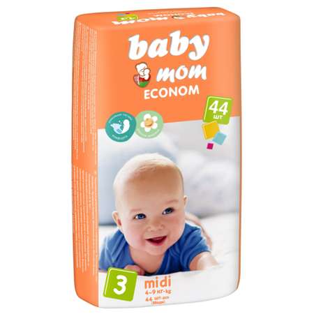 Подгузники Baby Mom ECONOM Econom 3 132 шт.