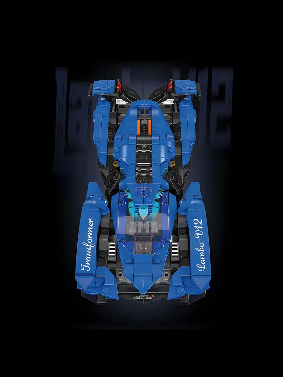 Конструктор Mould King 2 в 1 трансформер Lambo V12 998 дет. - фото 10
