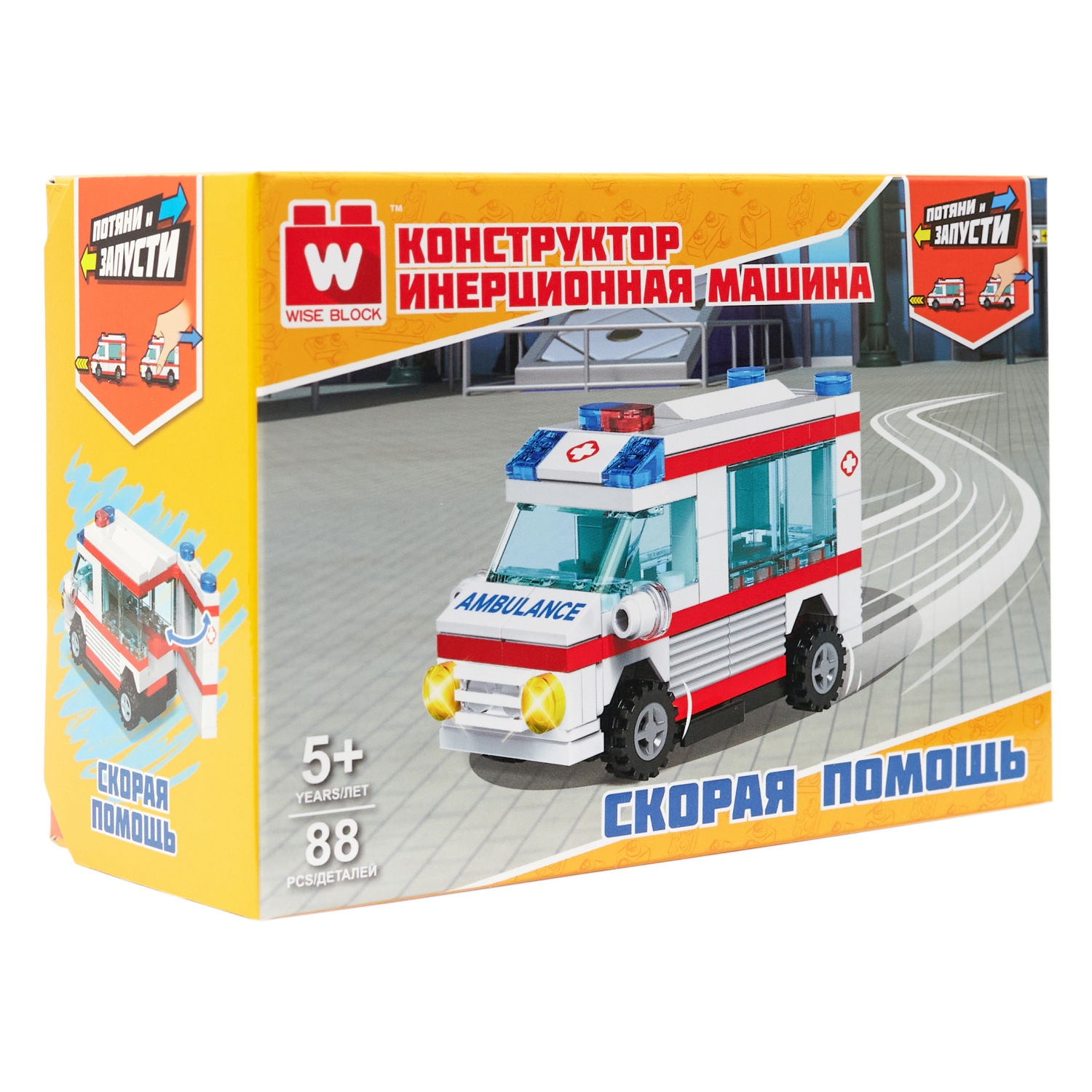Конструктор Wise block Машина скорой помощи 88 дет. - фото 7