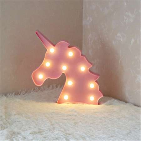 Ночник-светильник MINI-TOYS настольный «Волшебный единорог» 10*LED лампочек