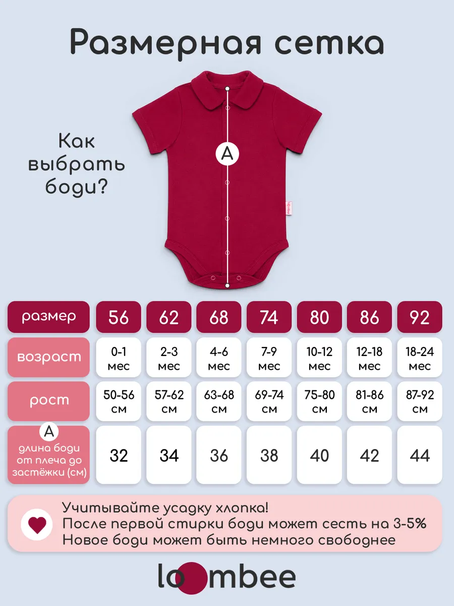 Боди 3 шт loombee S-EN-1405 - фото 10