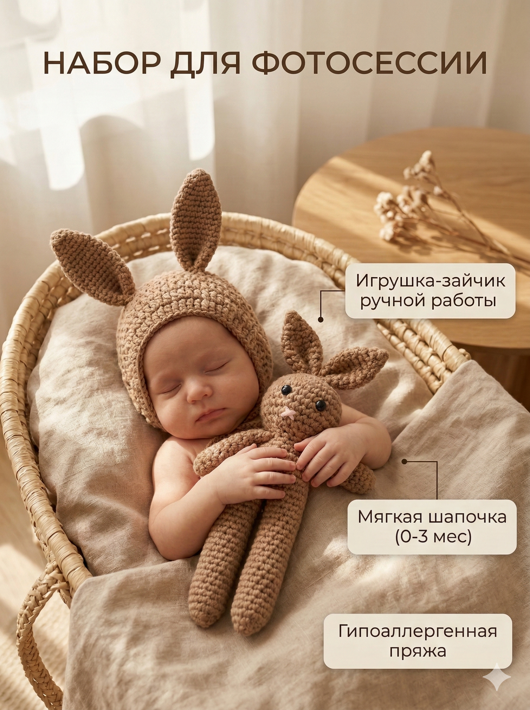 Костюм SHARKTOYS Зайчик 0-3 мес. 3570012 - фото 1