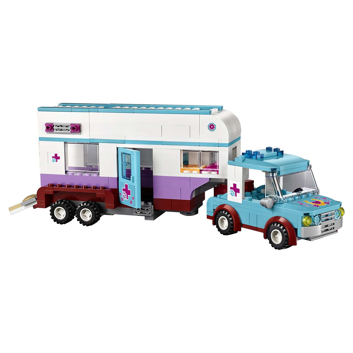 Конструктор LEGO Friends Ветеринарная машина лошадок блочный - фото 10