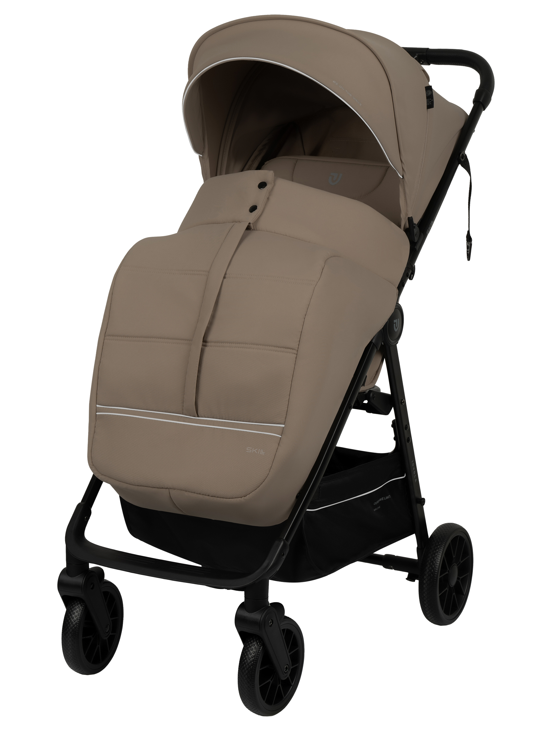 Коляска прогулочная JOVOLA Skill бежевый - фото 12
