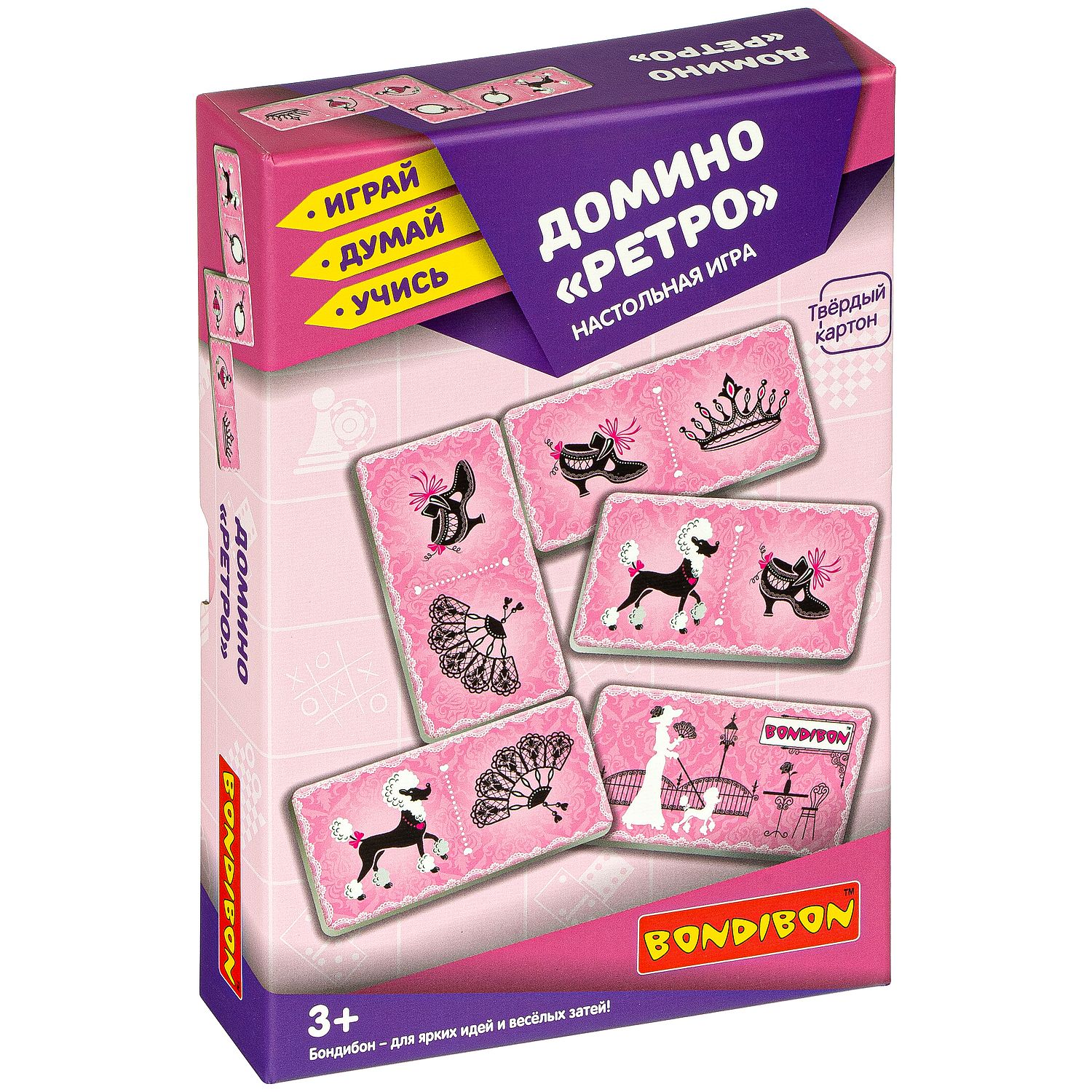 Настольная игра Bondibon домино для девочек Ретро - фото 3