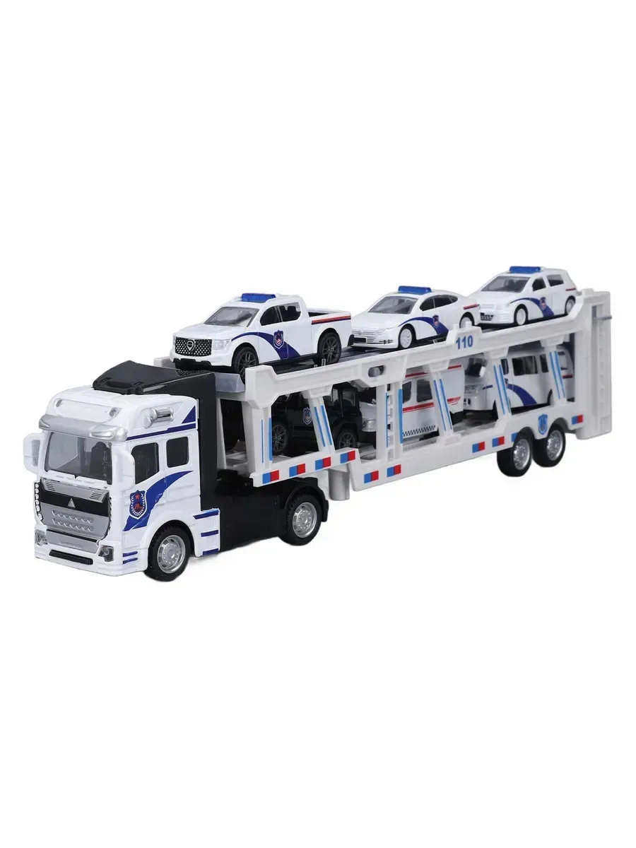 Автовоз CyberToy 6 полицейских машинок 80012 - фото 17