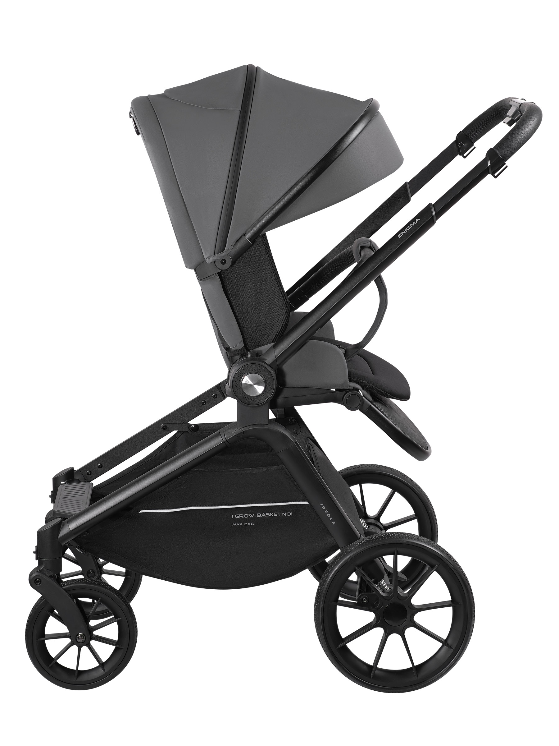 Коляска прогулочная JOVOLA Enigma всесезонная серый - фото 13