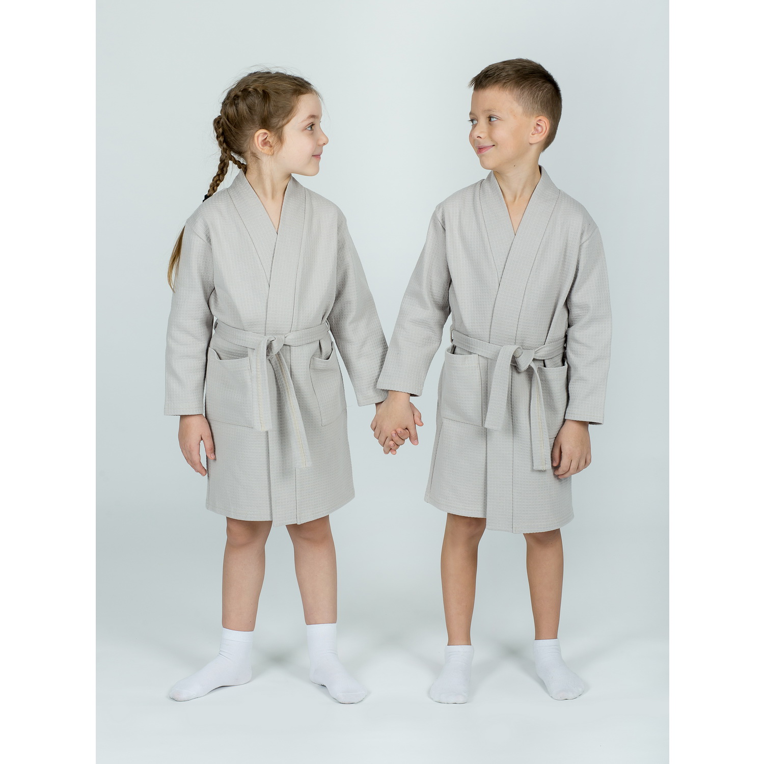 Халат KiMMi co К-1408913 св.серый - фото 6