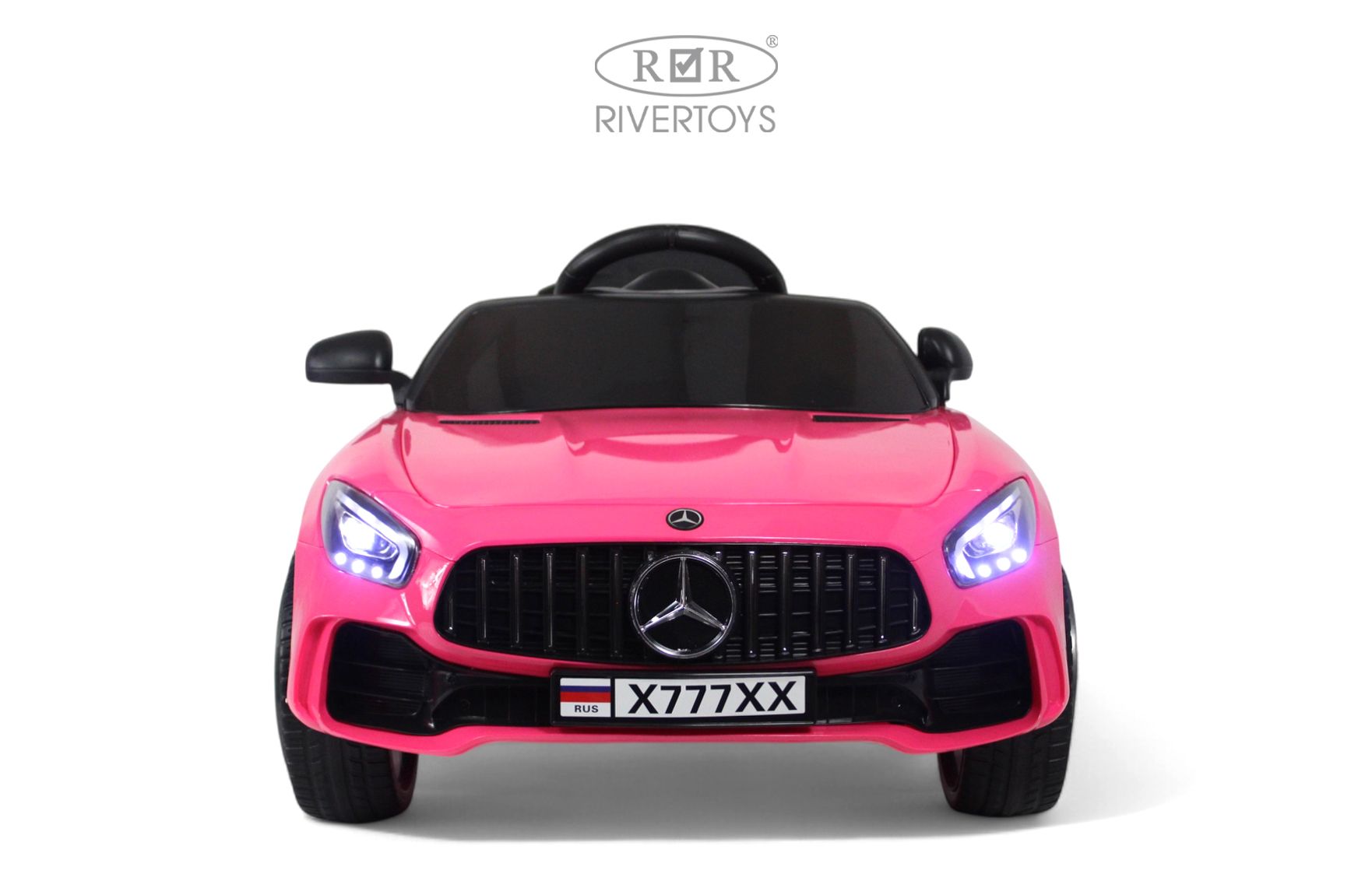 Электромобиль RIVERTOYS Mercedes X777XX-AMG-PINK-GLANEC С пультом ДУ - фото 6