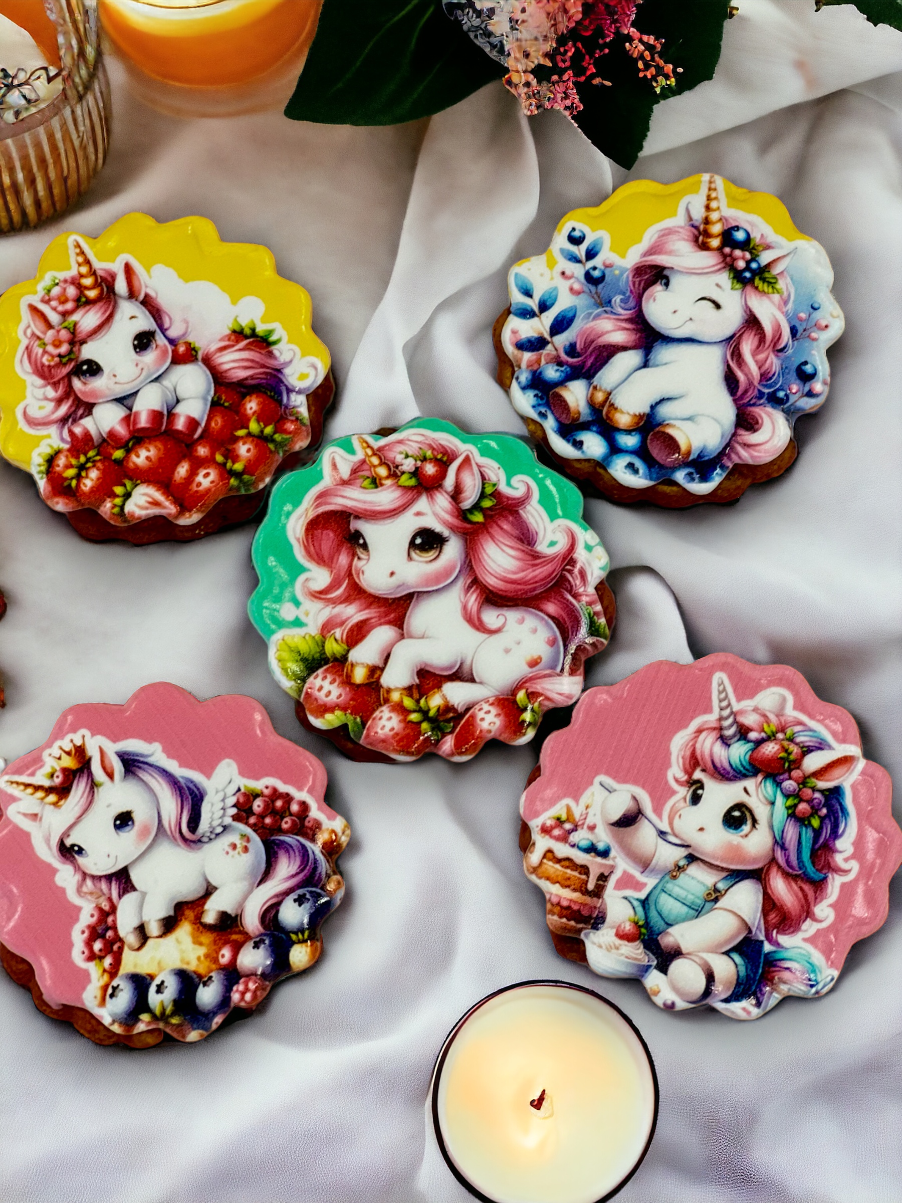 Имбирные пряники на торт Art Sweets Единороги 5 шт - фото 1
